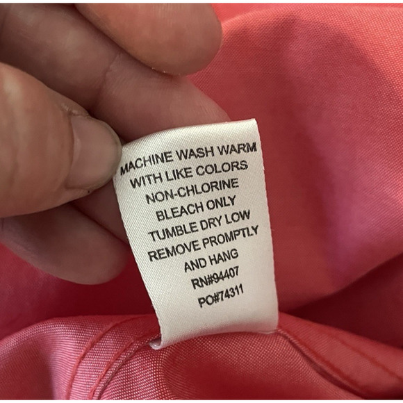 TravelSmith Women's Long Sleeve Pink Button-up Shirt 18 P Classic Preppy Capsule - Picture 5 of 11